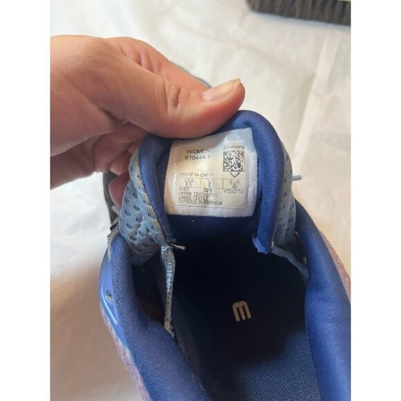 Saucony Womens Ride ISO Blue Purple Everun Running Gym Shoes Size 8.5 - Picture 3 of 15